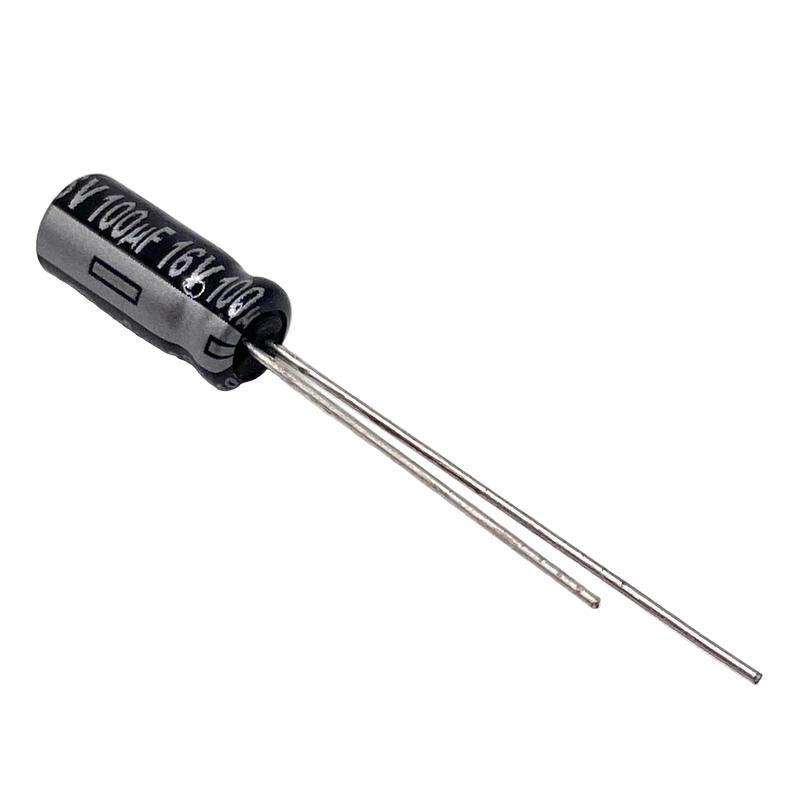 Kondensator 100uF 16V 105C 11x5mm RM2mm, elektrolyt ECA-1CHG101