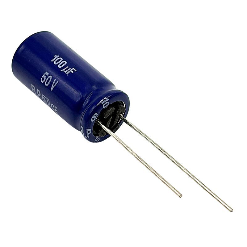 Kondensator 100uF 50V 85°C 20x10mm RM5mm, bi-polär elektrolyt ECE-A1HN101U