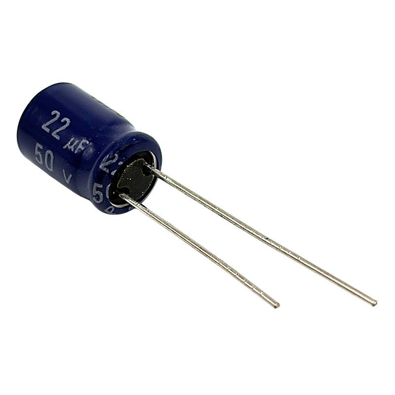 Kondensator 22uF 50V 85°C 11.5x8mm RM3.5mm, bi-polär elektrolyt ECE-A1HN220U
