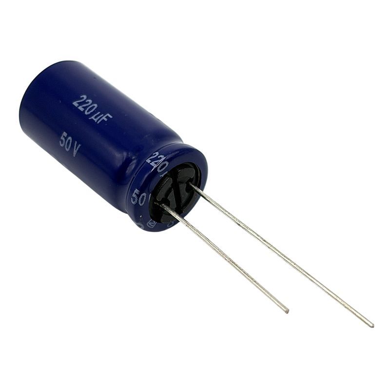 Kondensator 220uF 50V 85°C 25x12.5mm RM5mm, bi-polär elektrolyt ECE-A1HN221U