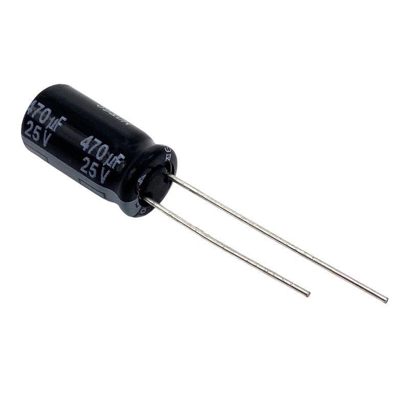 Kondensator 470uF 25V 105°C 15x8mm RM3.5mm, elektrolyt EEU-FR1E471Y