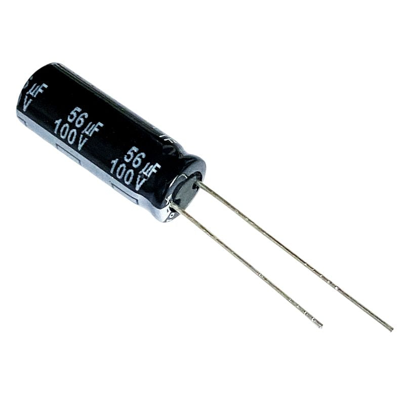 Kondensator 56uF 100V 105°C 20x8mm RM3.5mm, elektrolyt EEU-FS2A560L