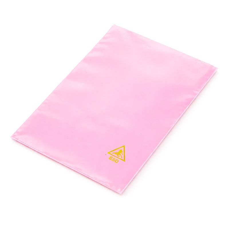 50st Antistatpåse 76.2x127mm 75µm rosa värmeförslutning