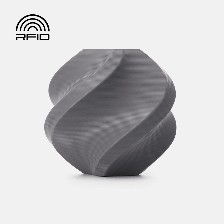 Bambu Lab PETG Basic Gray 1 kg - filament med spole & RFID