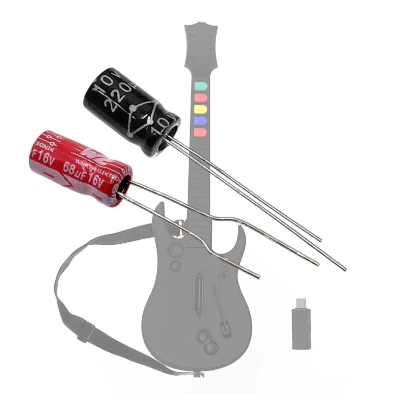 2st Kondensatorer för Guitar Hero kontroll Playstation 3, 68uF & 220uF