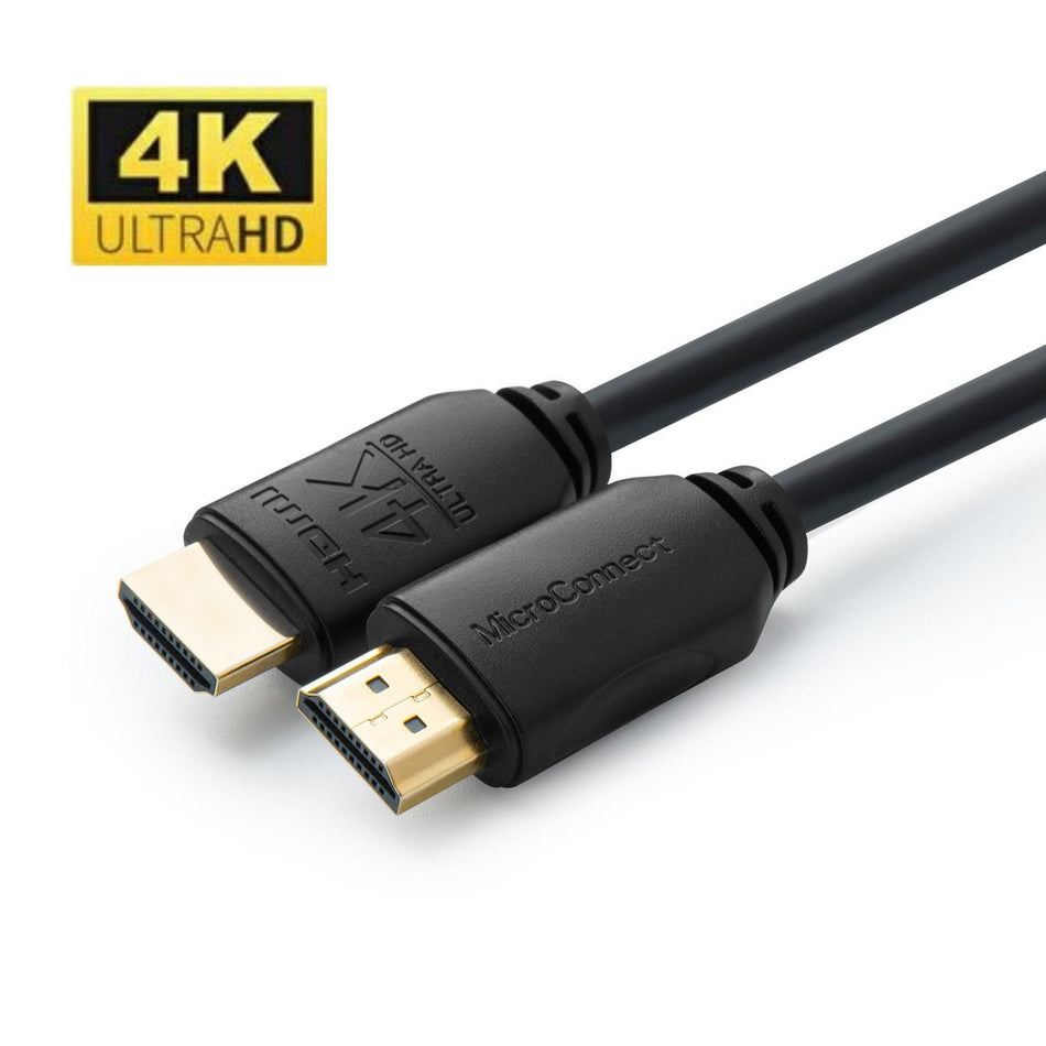 MicroConnect HDMI Kabel 4K, 0.5m svart
