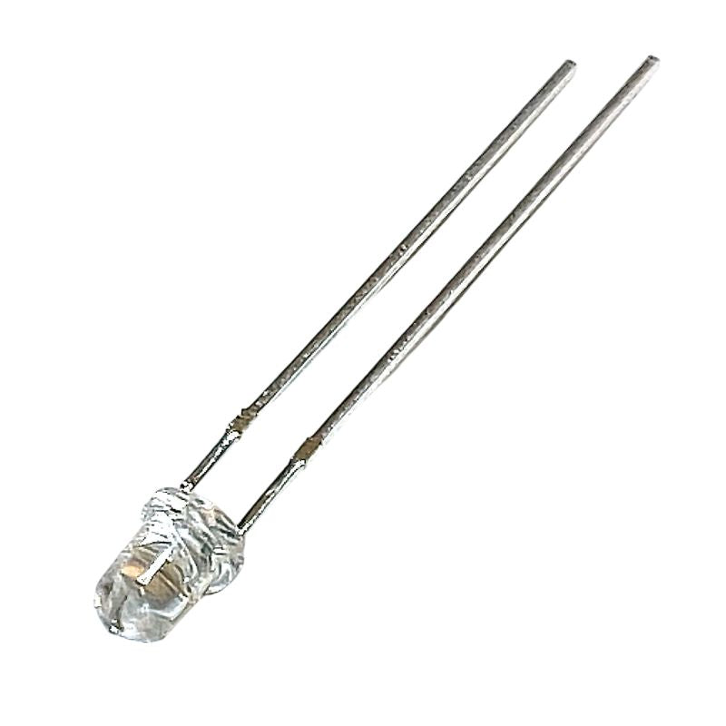 10-pack lysdiod LED blå 3mm 20mA 3.2V 30°, klar lins INL-3AB30