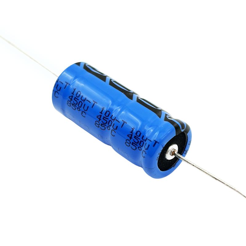 Kondensator 10uF 450V 85C 30x12.5mm, axiell elektrolyt MAL204217109E3
