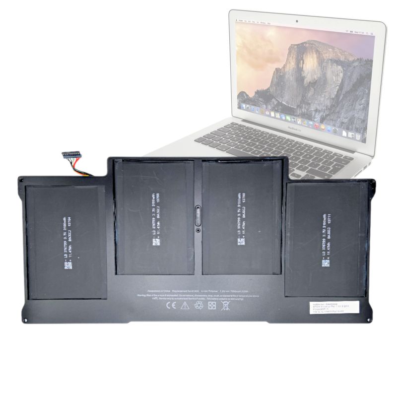 ENDAST KÖP I BUTIK - Batteri 7.4V 7200mAh (53.28Wh) 4-cell LiPo för MacBook Air 13" A1369/A1466, CoreParts MBXAP-BA0006