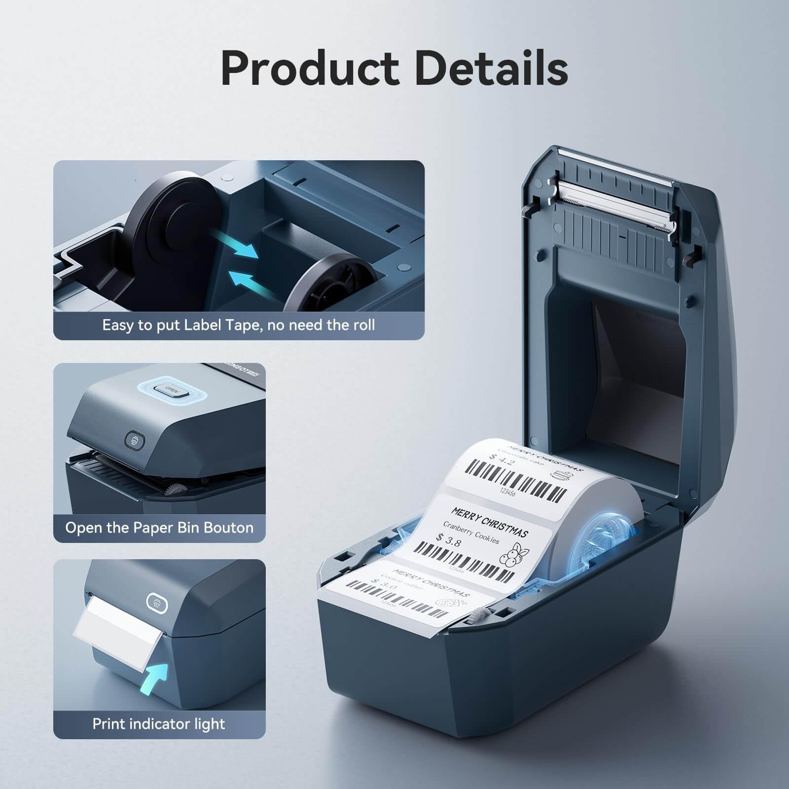 Etikettskrivare Niimbot K3W WiFi/Bluetooth, 203 dpi, termisk, 180 mm/s, blå