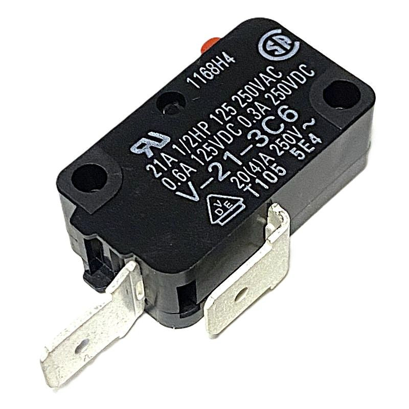 Mikrobrytare Omron V-21-3C6, SPST-NO, 21A 250VAC, plunger, snabbanslutning Kärcher m.fl