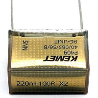 KEMET RIFA P409 RC-snubber 0.22uF (220nF+100Ω X2) + 100Ω 275VAC X2 - P409CP224M275AH101
