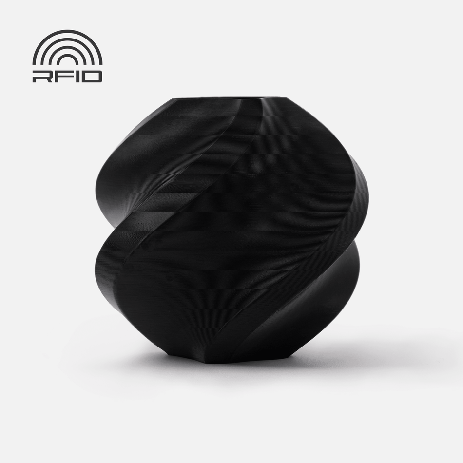 Bambu Lab PLA Basic Black 1 kg - filament med spole & RFID