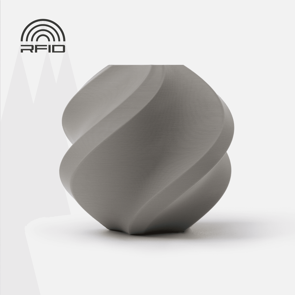 Bambu Lab PLA Basic Gray 1 kg - filament med spole & RFID