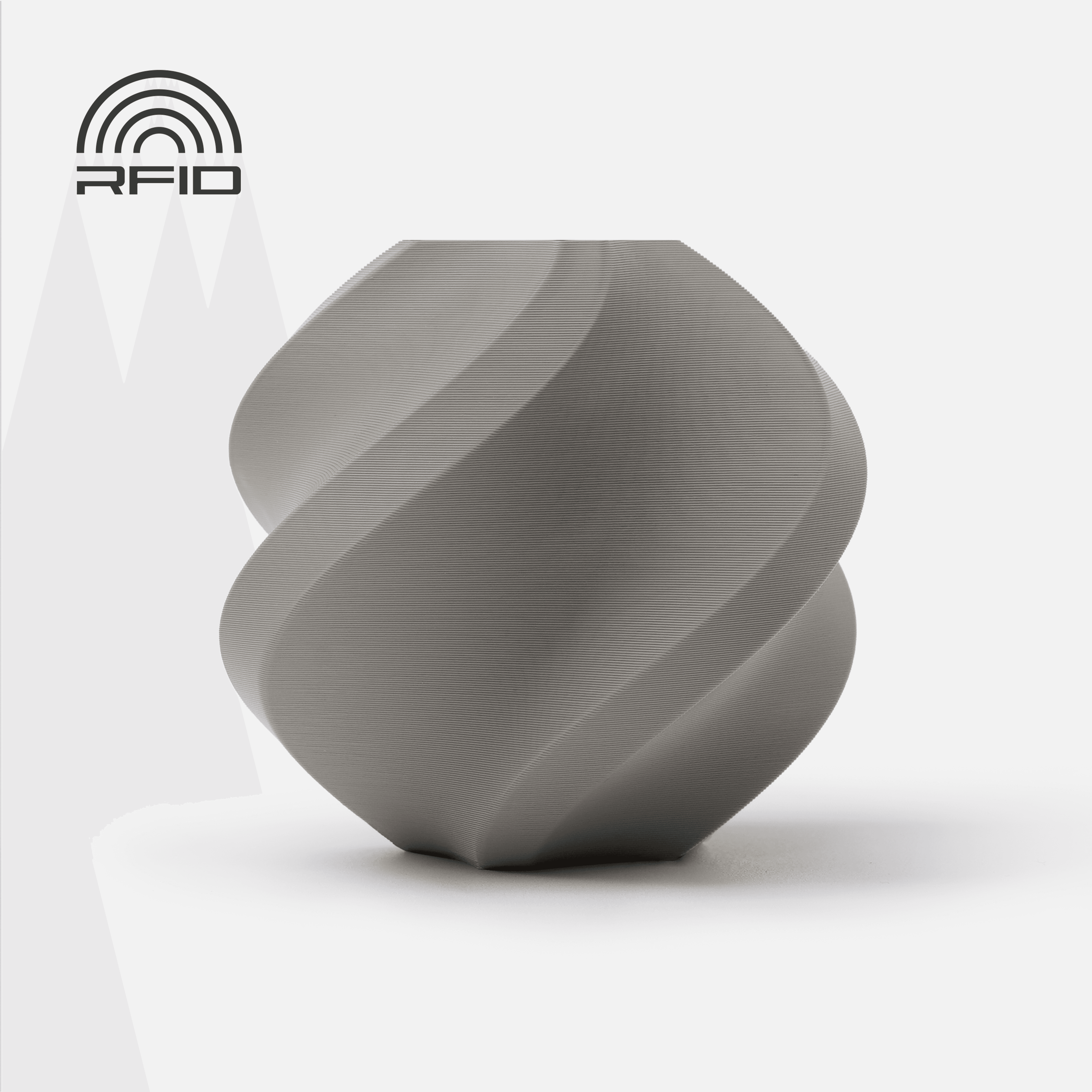 Bambu Lab PLA Basic Gray 1 kg - filament med spole & RFID