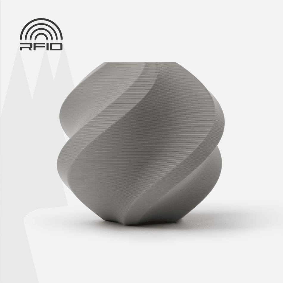 Bambu Lab PLA Basic Gray 1 kg - filament med spole & RFID