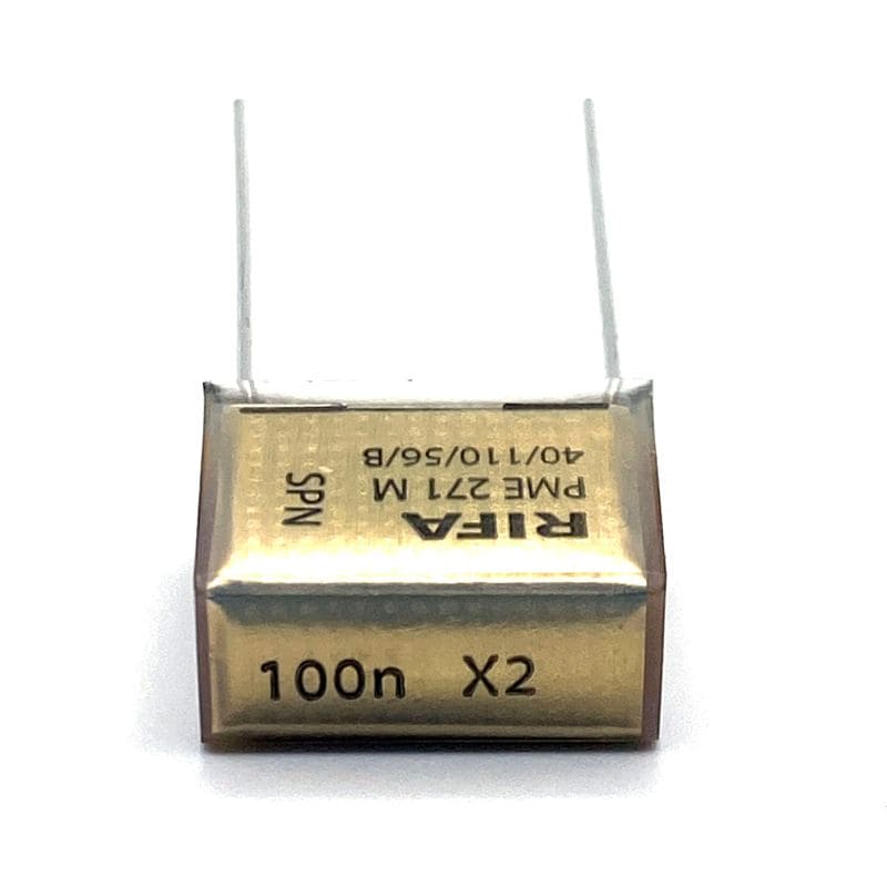 PME271 Kondensator 0.1uF 275VAC 110C 18.5x8.5mm, X2 PME271MB6100KR30