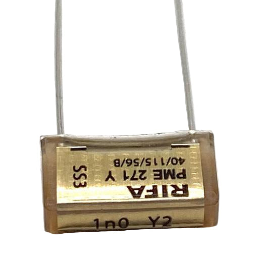 KEMET RIFA PME271 Y2 Kondensator 0.001uF (1nF) 300VAC 110C 13.5x3.9x7.5mm, PME271YA4100MR30 RM10.2mm