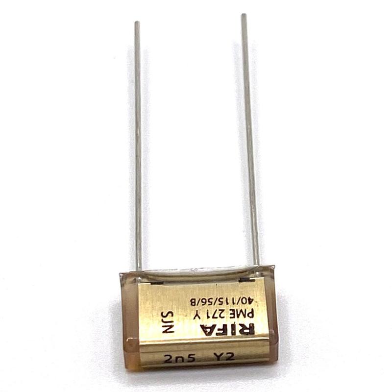 KEMET RIFA PME271 Y2 Kondensator 0.0025uF (2.5nF) 300VAC 110C 13.5x4.1x8.2mm, PME271YA4250MR30 RM10.2mm