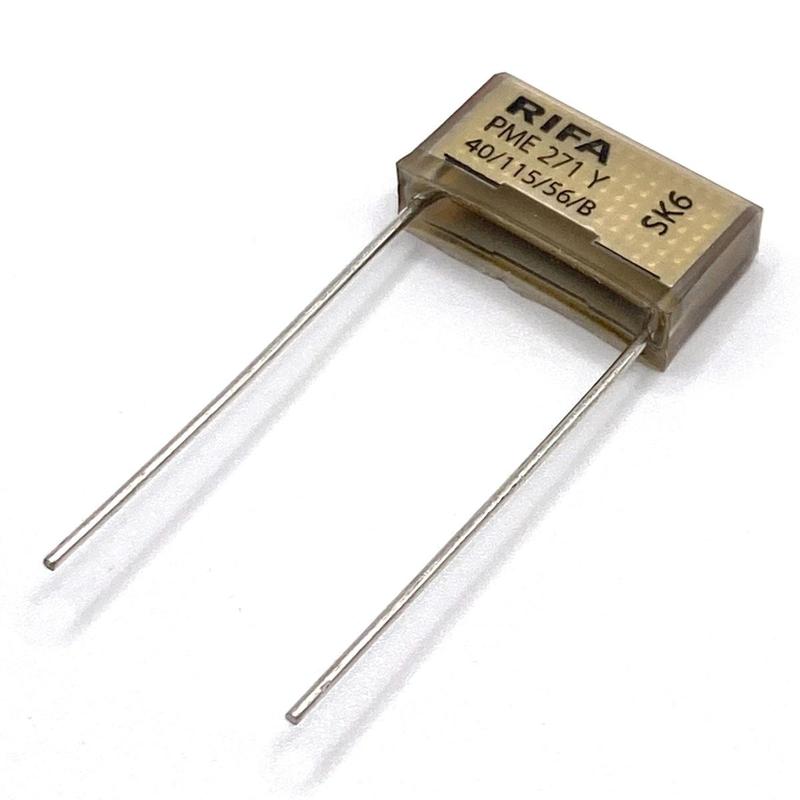 KEMET RIFA PME271 Y2 Kondensator 0.0068uF (6.8nF) 300VAC 110C 18.5x5.2x10.5mm, PME271YB4680MR30 RM15.2mm
