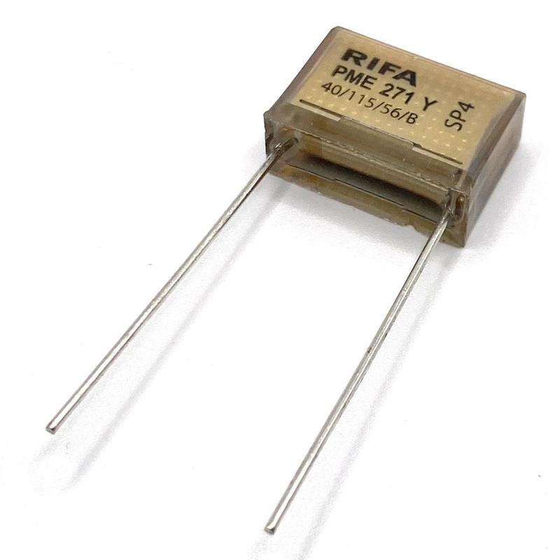 KEMET RIFA PME271 Y2 Kondensator 0.022uF (22nF) 300VAC 110C 18.5x7.3x13mm, PME271YB5220MR30 RM15.2mm