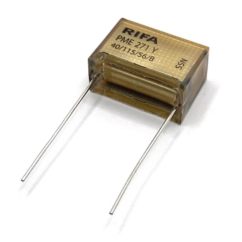 KEMET RIFA PME271 Y2 Kondensator 0.068uF (68nF) 300VAC 110C 24x11.3x16.5mm, PME271YC5680MR30 RM20.3mm
