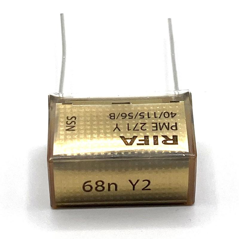KEMET RIFA PME271 Y2 Kondensator 0.068uF (68nF) 300VAC 110C 24x11.3x16.5mm, PME271YC5680MR30 RM20.3mm
