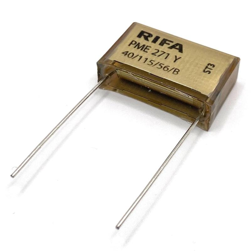 KEMET RIFA PME271 Y2 Kondensator 0.033uF (33nF) 300VAC 110C 27x8x17mm, PME271YD5330MR30 RM22.5mm