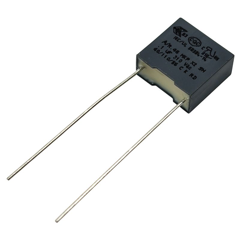 Kondensator X2 0.1uF 310VAC 110°C 13x6x12.1mm RM10mm, R463F310040M1M