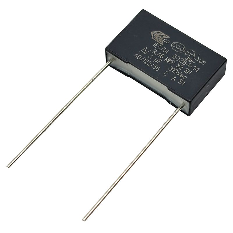 Kondensator X2 0.1uF 310VAC 125°C 18x5x11.1mm RM15mm, R463I310050H7K