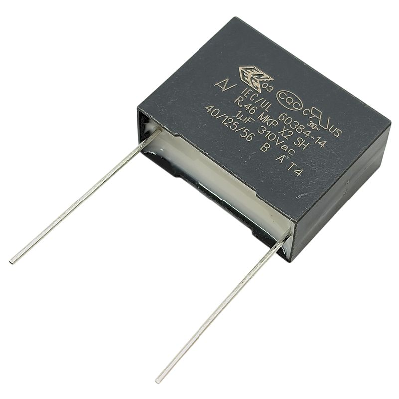 Kondensator X2 1uF 310VAC 125°C 26.5x11x20.1mm RM22.5mm, KEMET R463N410050H7K
