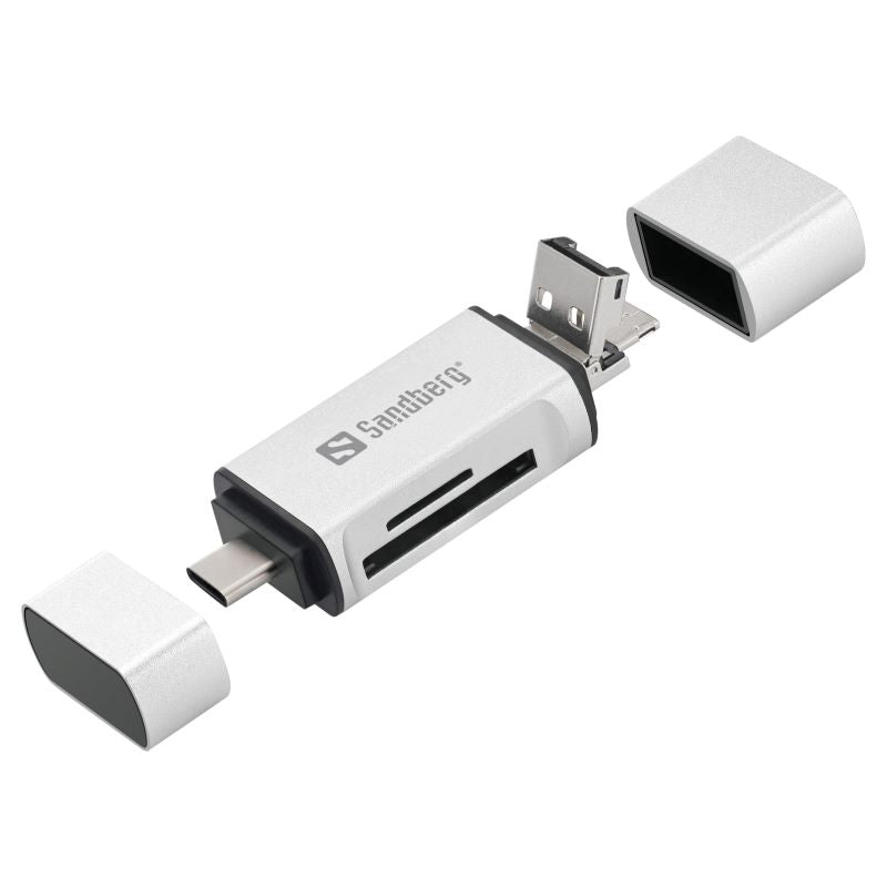 Minneskortläsare, universal USB-C/USB-A