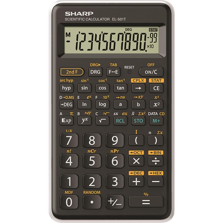 SHARP EL-501TB-WH, teknisk miniräknare