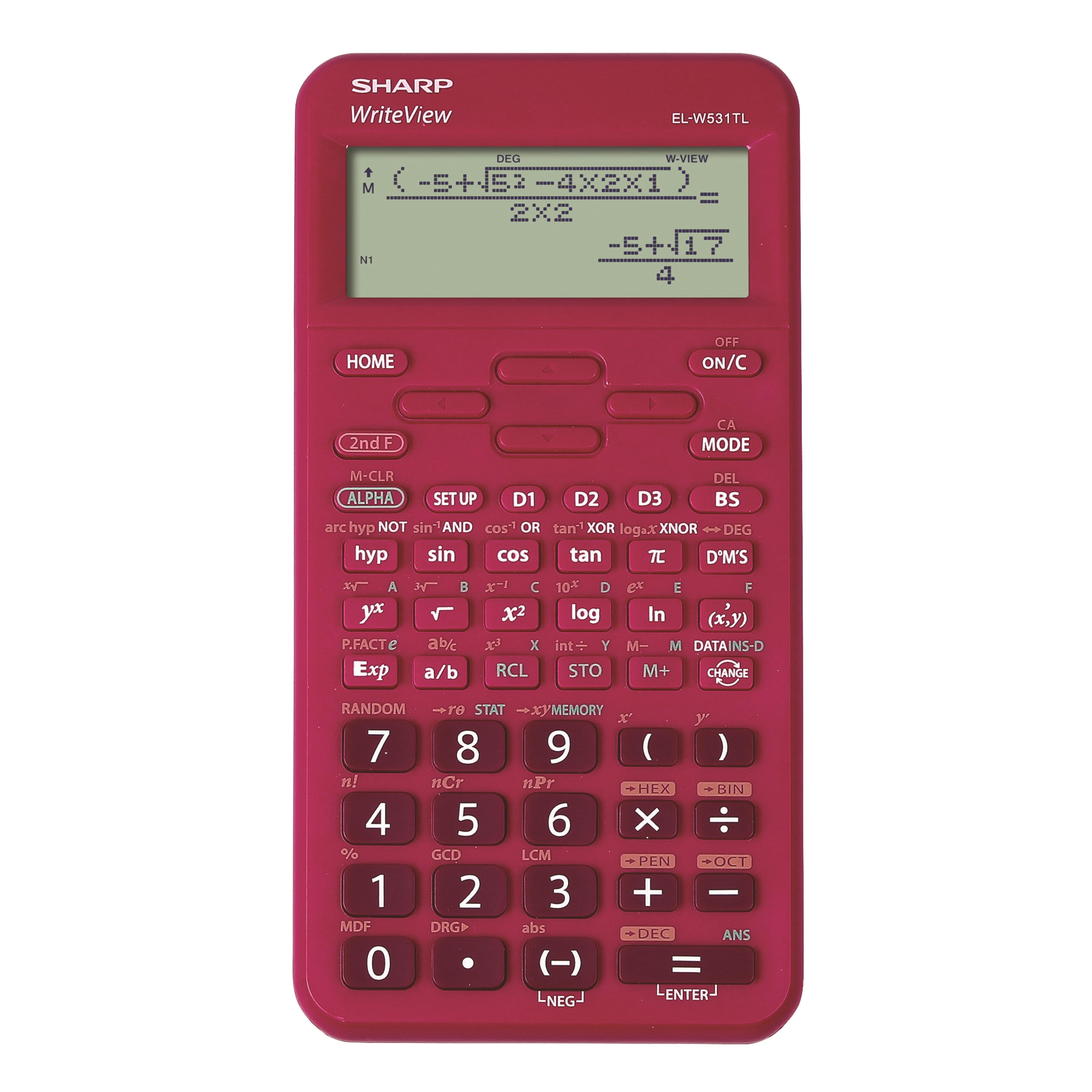 SHARP EL-W531TL Rosa, teknisk miniräknare