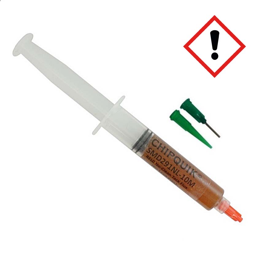 Lödflussmedel No-Clean 10g, spruta med spets, Chip Quik SMD291NL-10M