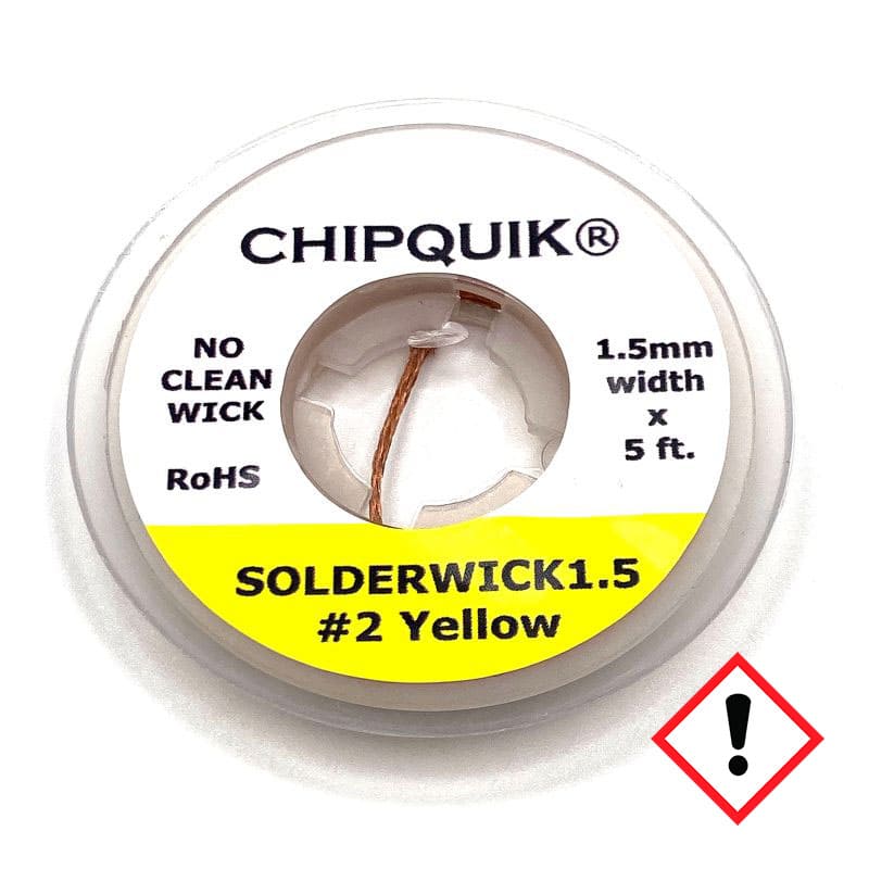 Avlödningsfläta 1.5mm, SOLDERWICK1.5 #2 Yellow