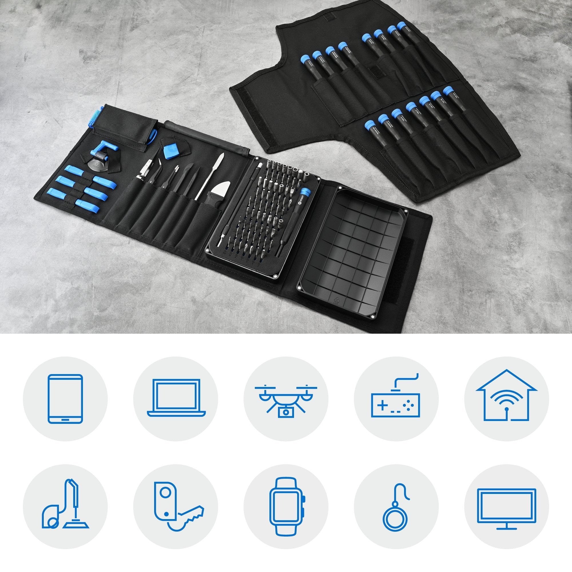 iFixit Repair Business Toolkit - Komplett verktygssats för professionella elektronikreparationer, 64+ bits IF145-278-20