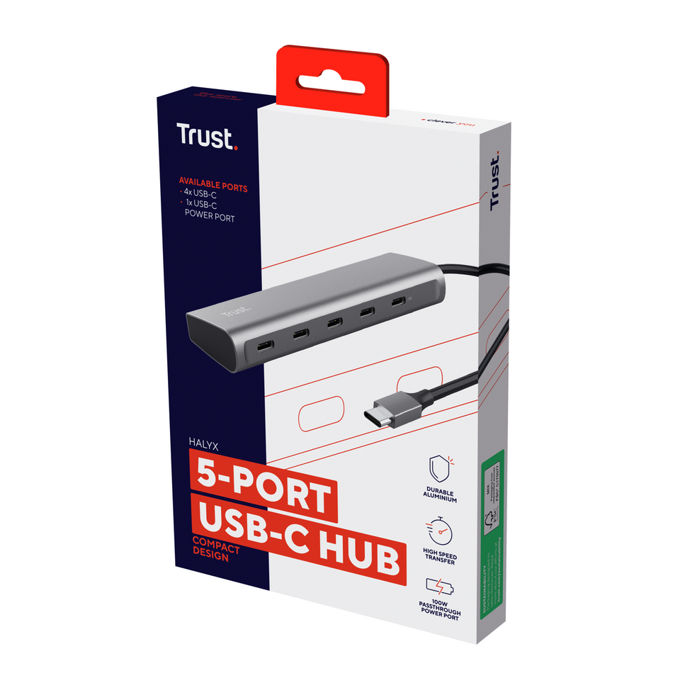 Halyx Hub med 5st USB-C portar