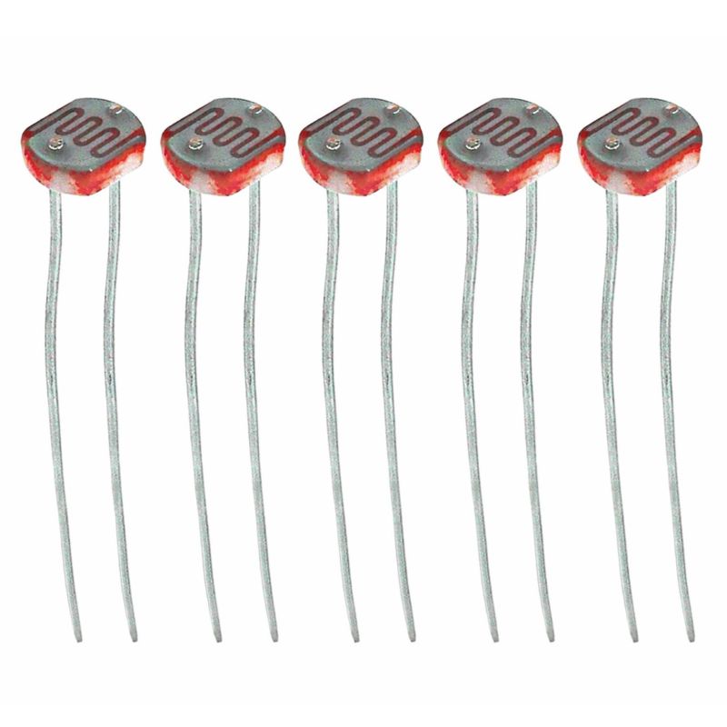 5-pack Fotoresistorer LDR 5mm GL5528 AZ-Delivery - ljusberoende motstånd 100mW