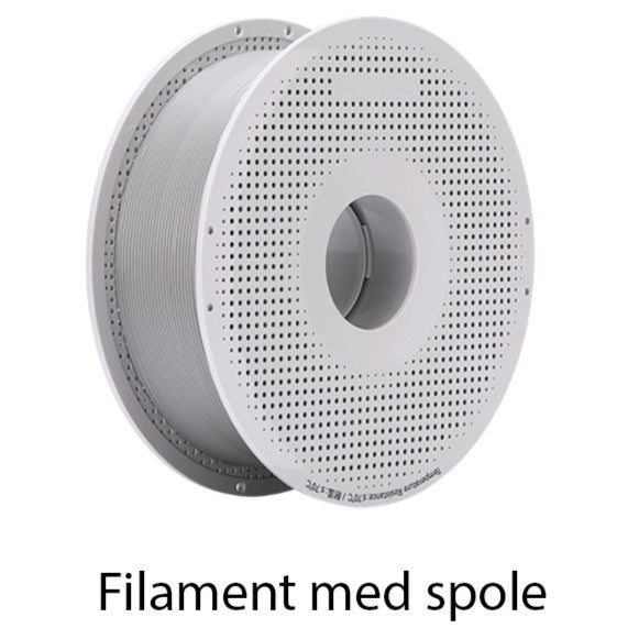 Bambu Lab PLA Silk+ Titan Gray 1 kg - filament med spole & RFID