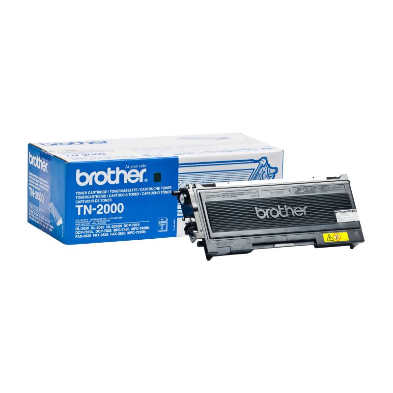 Brother TN-2000 lasertoner (Original), Svart