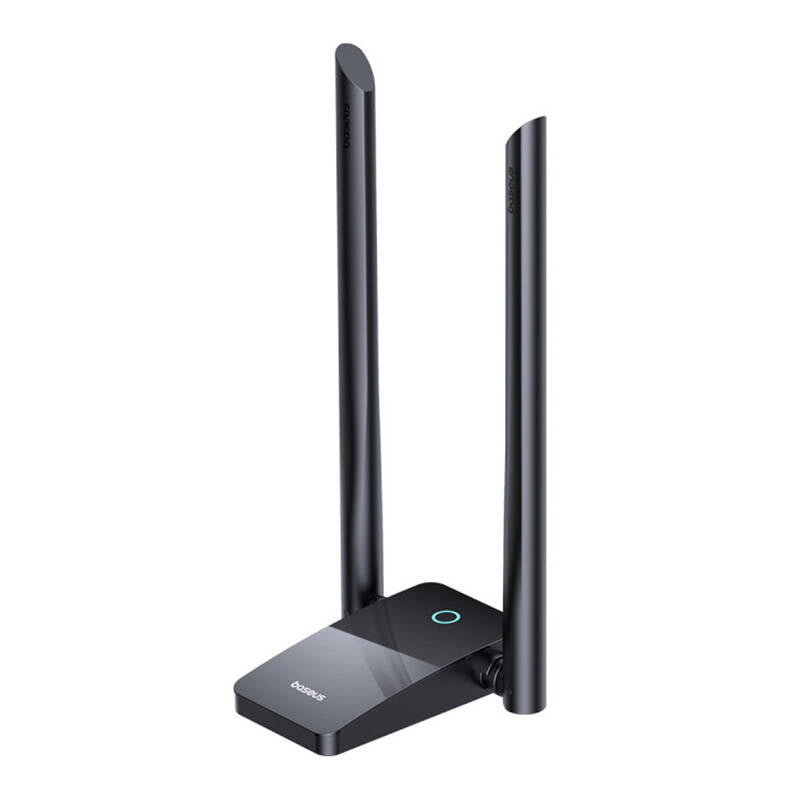 WiFi-adapter 1200 Mbps USB med 2x5 dBi antenner svart, Baseus FastJoy