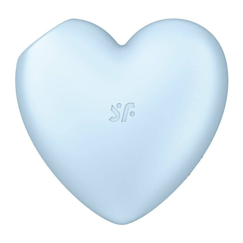 Satisfyer Cutie Heart Blue, lufttrycksvibrator, 2 motorer, IPX7