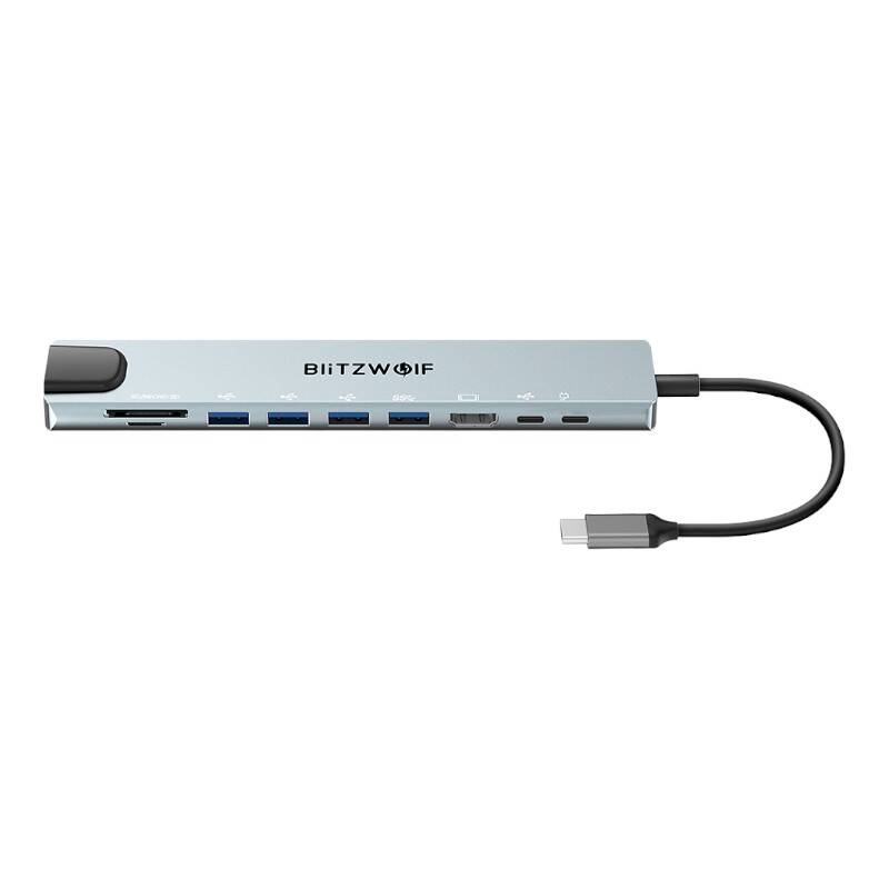 Dockningsstation 10-i-1 med USB-C ETH HDMI MicroSD, BW-TH5