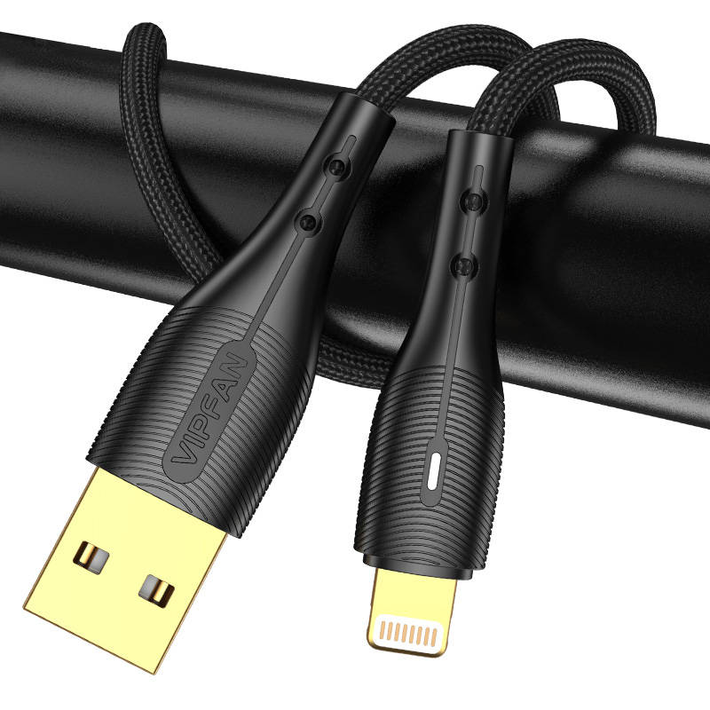 USB till Lightning-kabel, 3A, 1.2m Vipfan Nano Gold X07