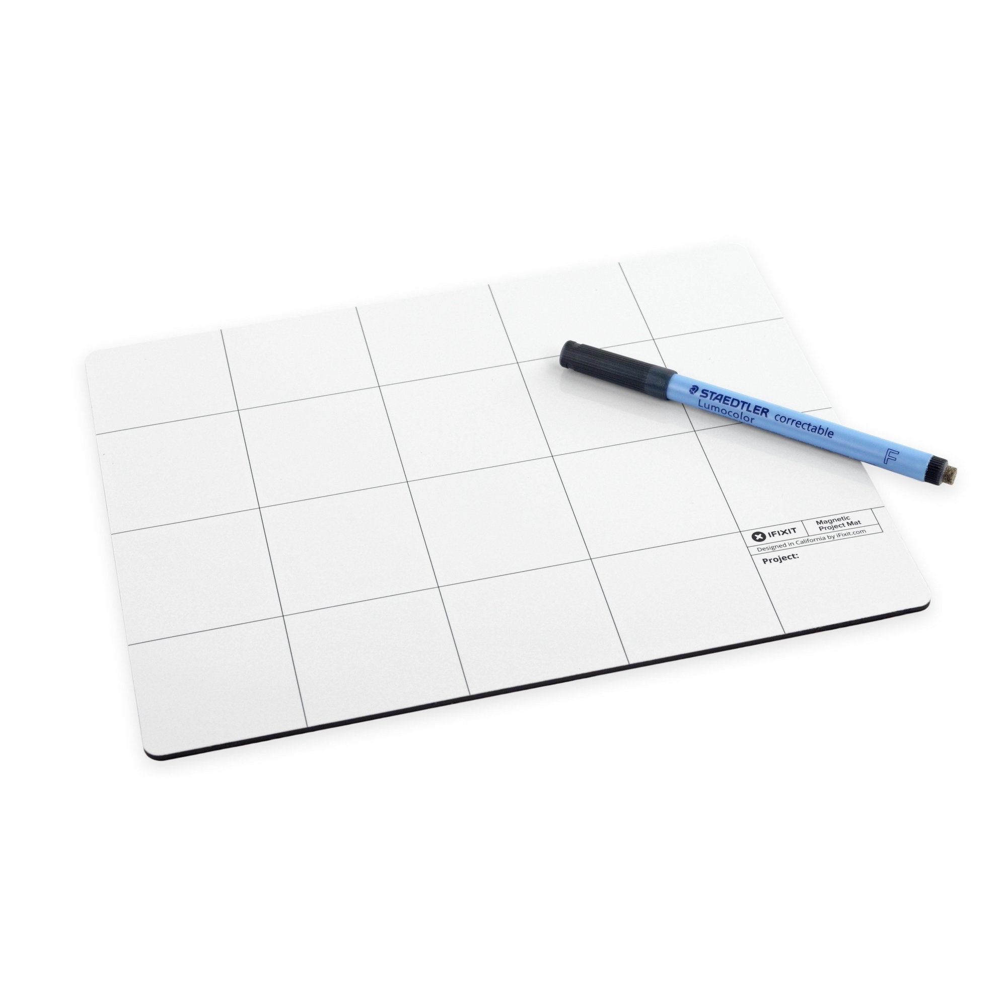 iFixit Magnetic Project Mat - Magnetisk projektmatta för elektronik & skruvar 200x250mm, whiteboard-yta IF145-167-4