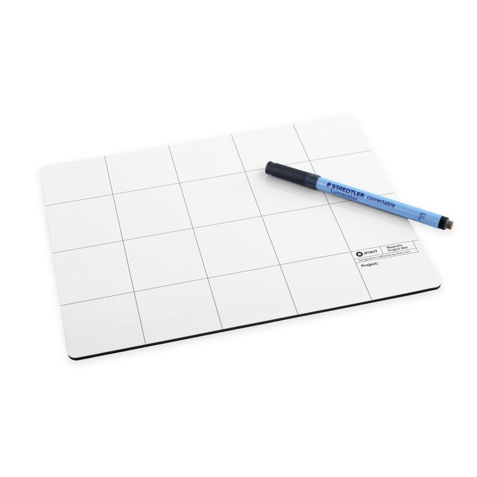 iFixit Magnetic Project Mat - Magnetisk projektmatta för elektronik & skruvar 200x250mm, whiteboard-yta IF145-167-4