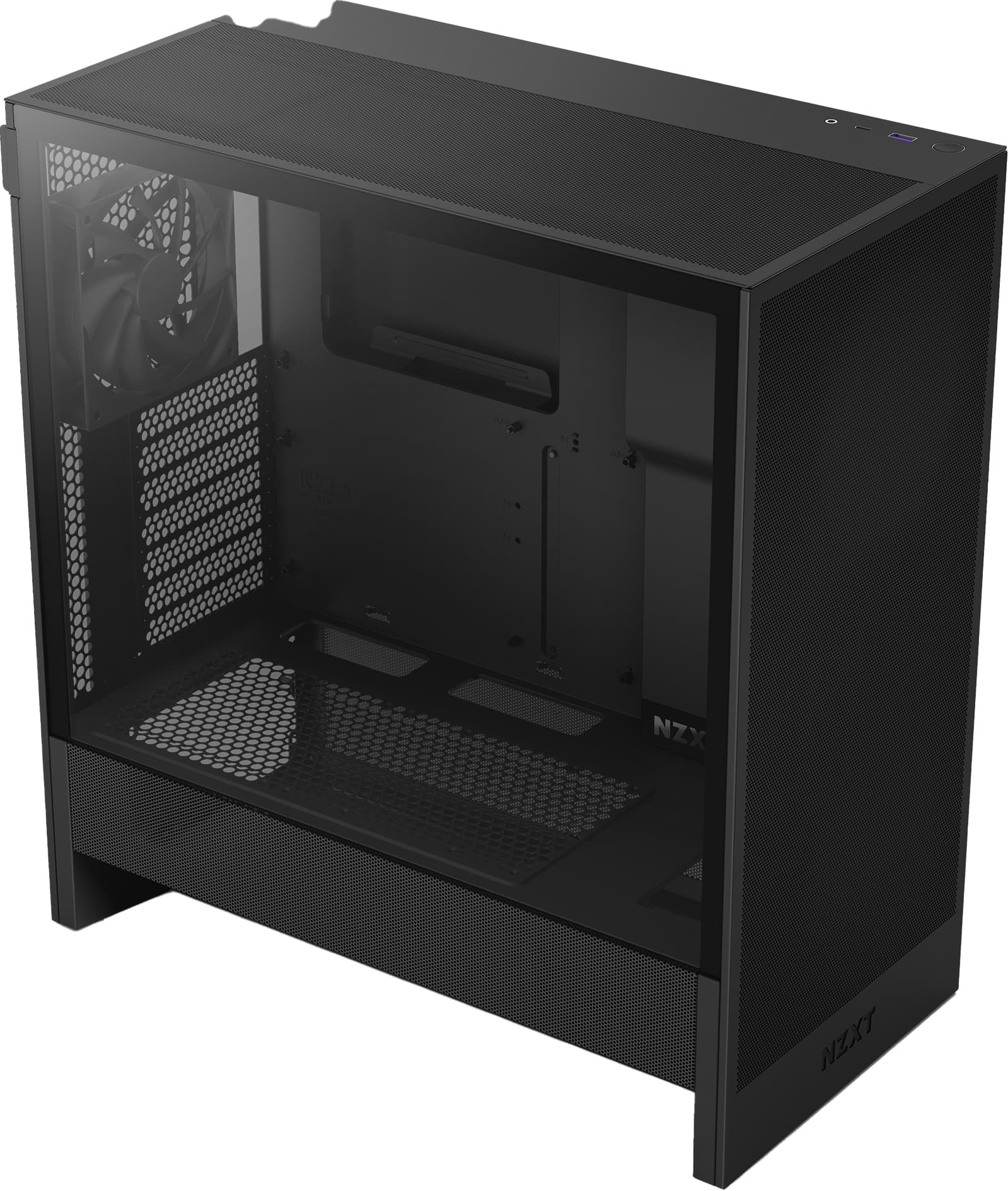NZXT H5 Flow 2024 PC-chassi svart - Mid-tower ATX med sidoglas och bra luftflöde