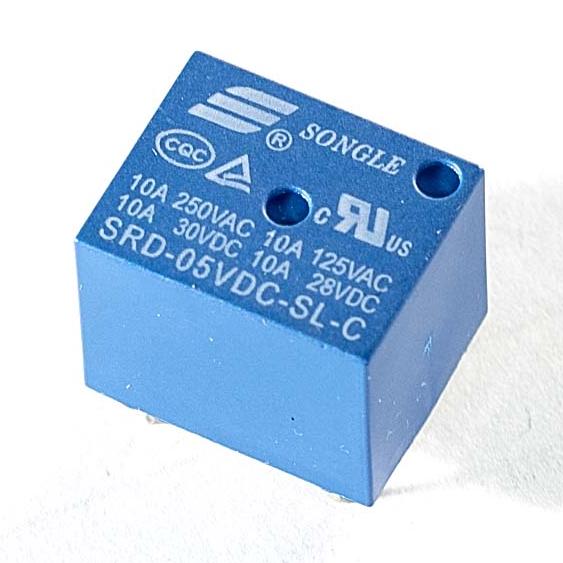 5V relä 230V/10A SRD-05VDC-SL-C