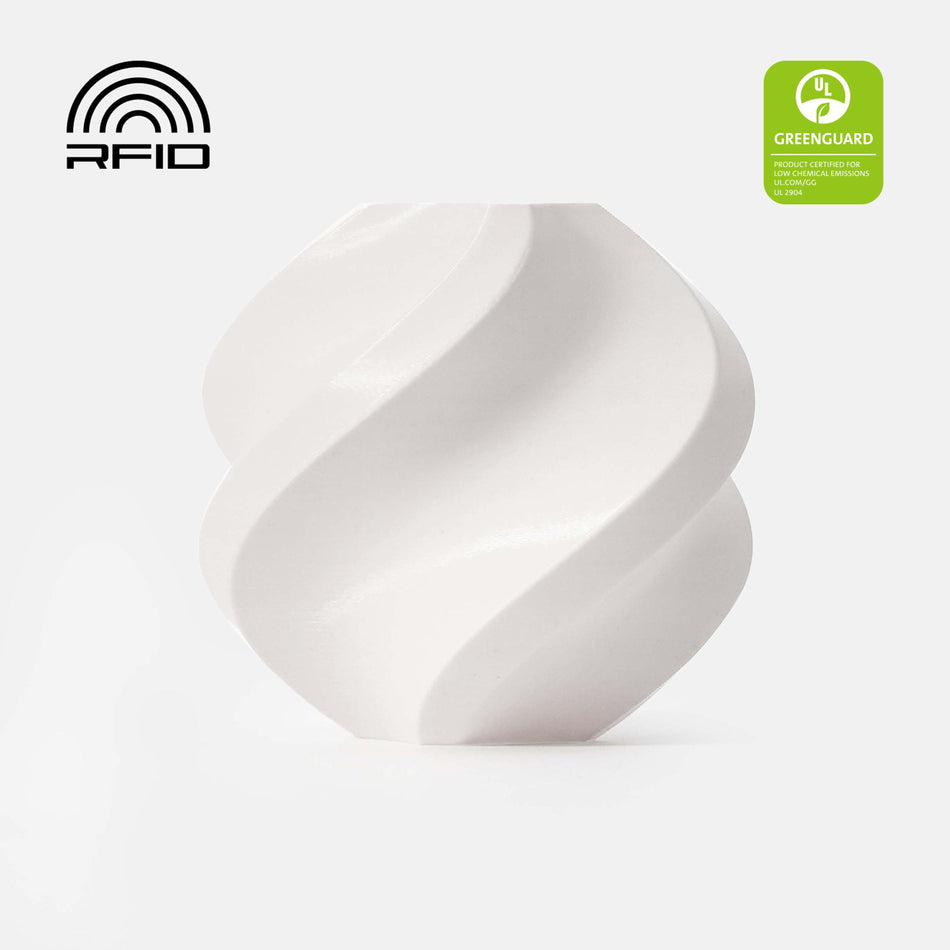 Bambu Lab PLA Basic Jade White 1 kg - filament med spole & RFID